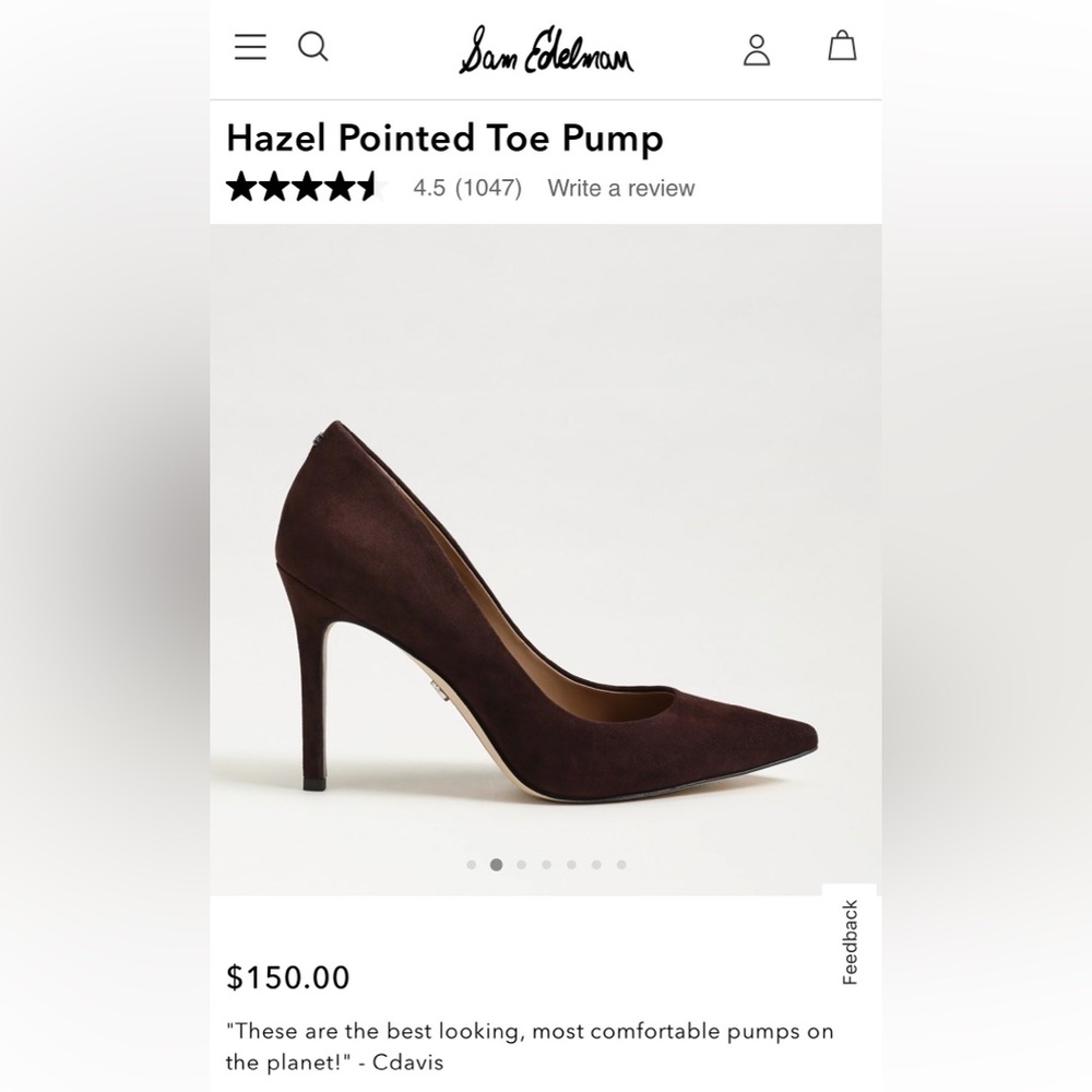 Sam Edelman Hazel Pointed Toe Pump